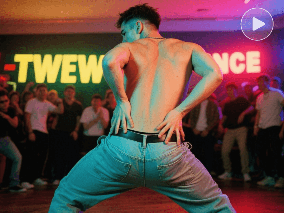 Boy twerk in the club
